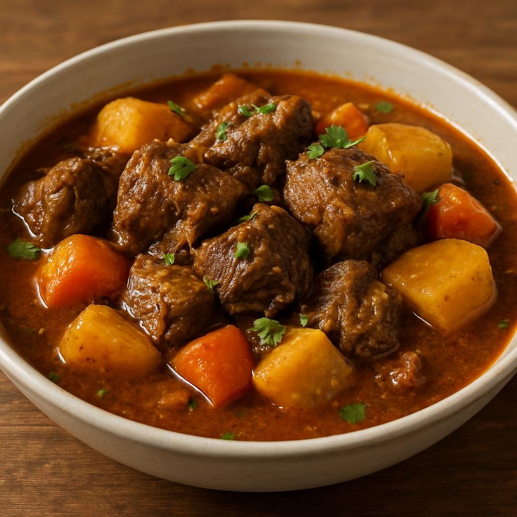 Entree: Bonaire, Sint Eustatius and Saba – Southern Culinary Region – Kabritu Stoba (Slow-braised Caribbean goat stew with root vegetables and warm spices) recipe
