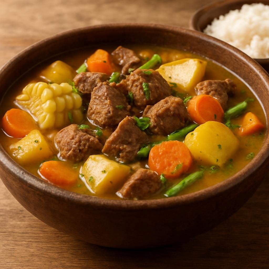 Entree: Chile – Northern Chile – Cazuela de Llama (Traditional Andean meat and vegetable stew made with llama and seasonal mountain produce) recipe