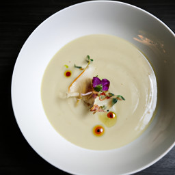 Appetizer: United States – Cider-Kissed Apple, Fennel, and Celeriac Soup recipe