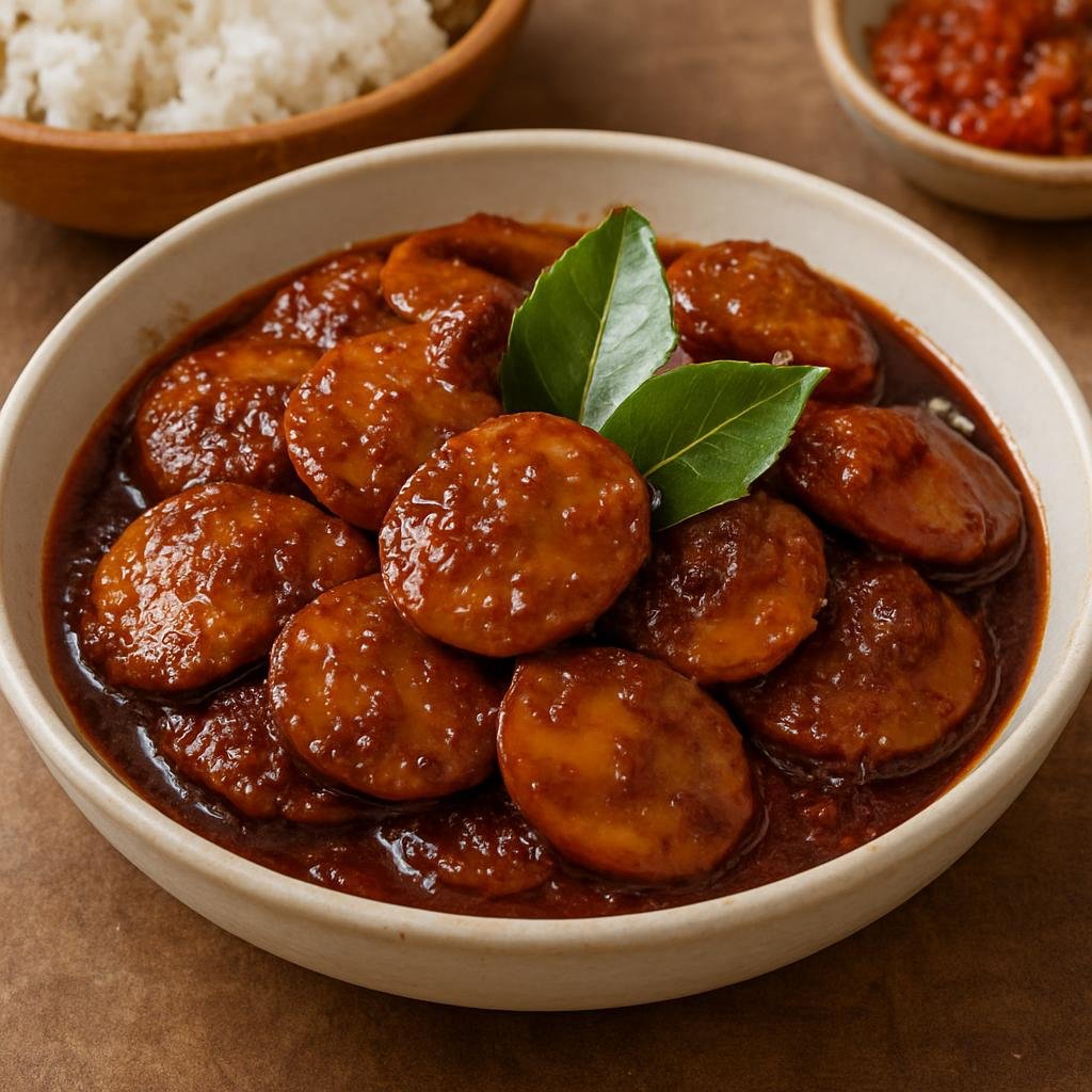 Entree: Indonesia – Betawi Jakarta – Semur Jengkol (Sweet soy-braised jengkol seeds in a spiced Betawi-style stew) recipe