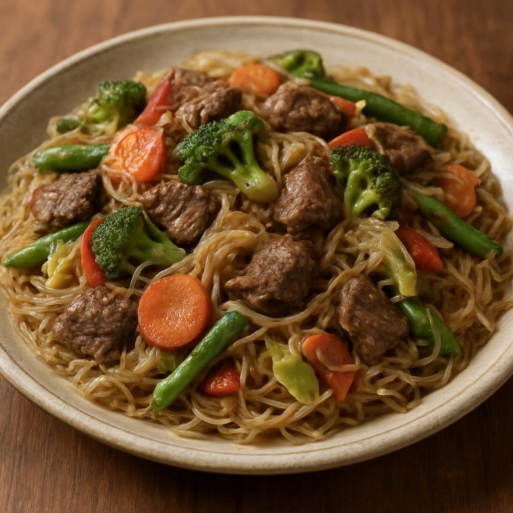 Entree: American Samoa – Southern Culinary Region – Sapasui (Samoan stir-fried glass vermicelli with beef and mixed vegetables) recipe