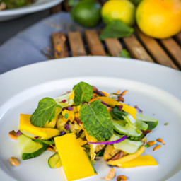 Salad: United States – Mango-Cucumber Herb Crunch Salad with Lime-Peanut Dressing recipe