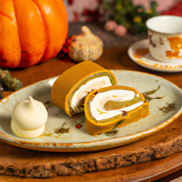Dessert: United States – Pumpkin Roll with Cream Cheese Filling recipe