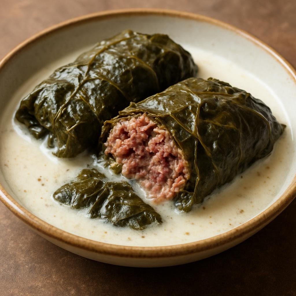 Entree: American Samoa – Southern Culinary Region – Lu Pulu (Taro leaves wrapped around corned beef and slowly braised in coconut milk) recipe