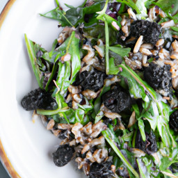 Salad: United States – Arugula and Farro Salad with Blackberries and Juniper recipe
