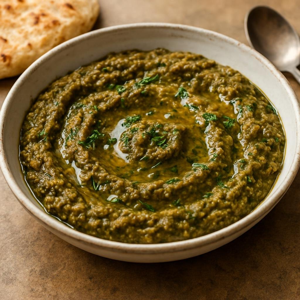 Entree: Egypt – Egyptian Street Food – بسارة ➤ Bissara (Thick Egyptian purée of dried fava beans and herbs, seasoned and finished with olive oil) recipe