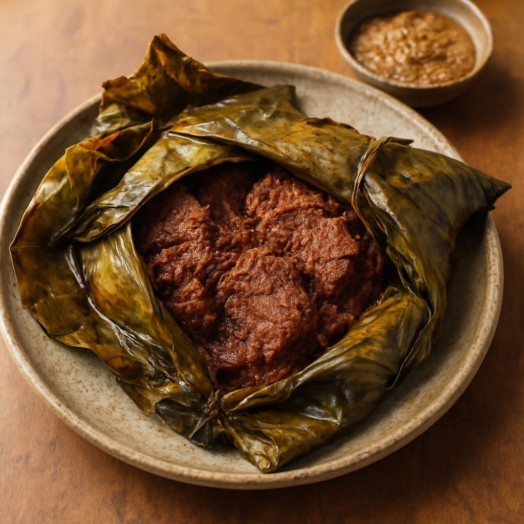 Entree: Democratic Republic of the Congo – Southern Culinary Region – Liboke de Viande (Slow-cooked spiced beef wrapped in banana leaves and steamed or grilled) recipe