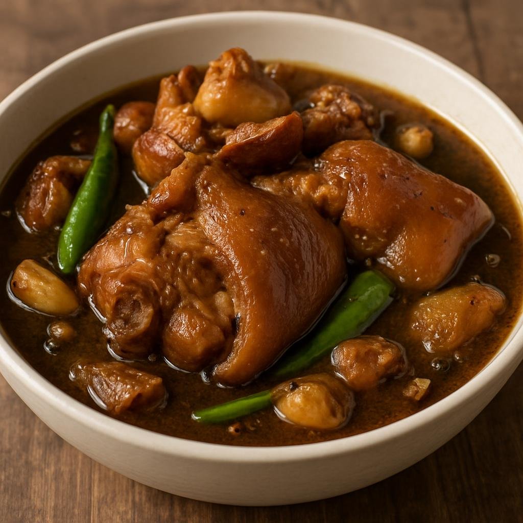 Entree: Philippines – Kapampangan – Paksiw na Pata (Braised pork hock in a savory-sour vinegar and soy sauce stew) recipe