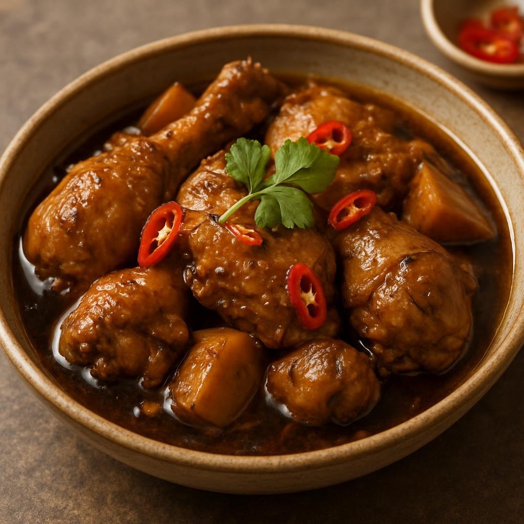 Entree: Singapore – Peranakan Singapore – Ayam Sioh (Peranakan soy‑braised chicken with aromatic spices and tangy notes) recipe
