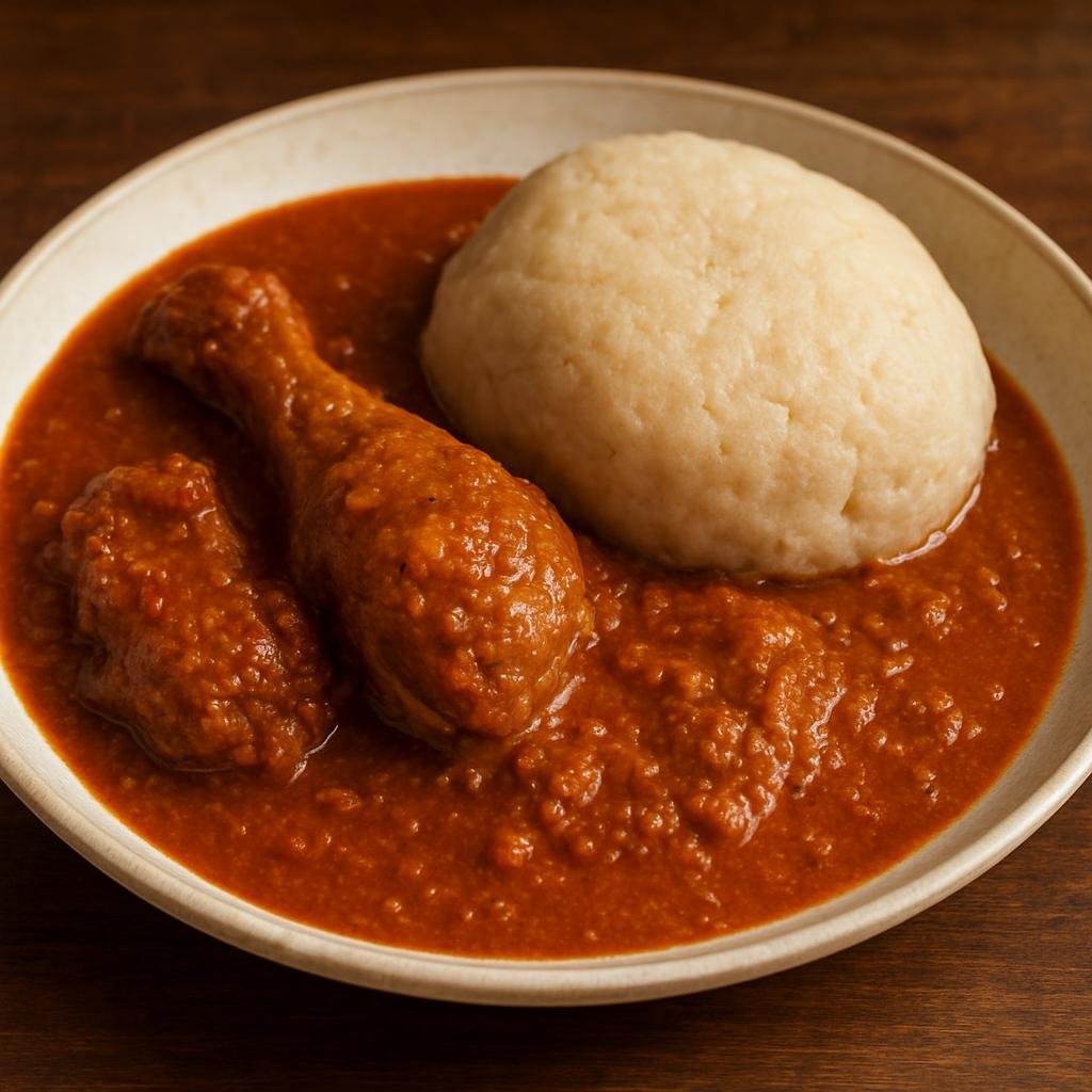 Entree: Burkina Faso – Southern Culinary Region – Dolo (Chicken braised in local sorghum beer and a thick peanut-tomato sauce) recipe