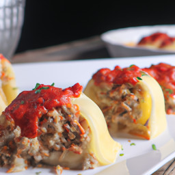 Entrée: Italy – Conchiglioni Ripieni (Stuffed Jumbo Shells) recipe