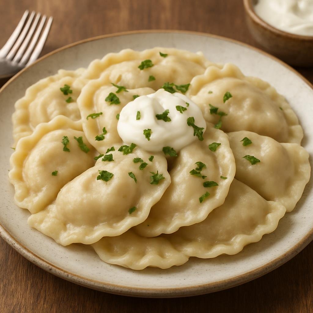 Entree: Ukraine – Odesa & Black Sea – вареники ➤ varenyky (Boiled filled dumplings commonly stuffed with potato, cheese, meat, or fruit) recipe