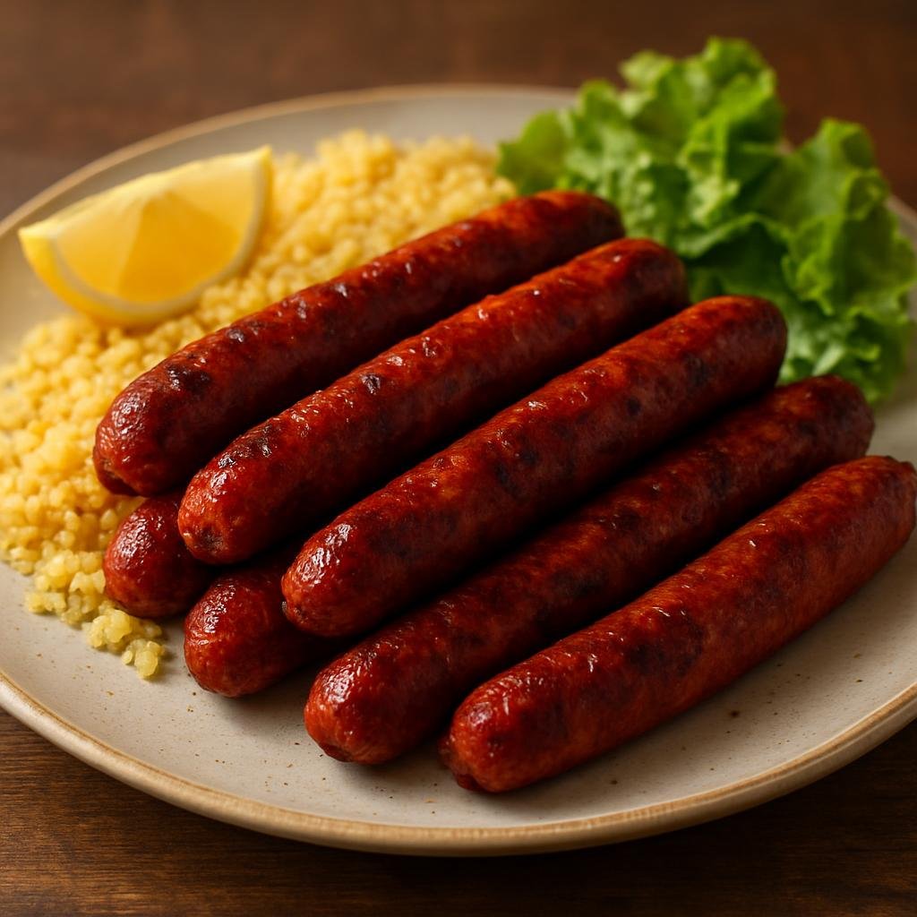 Entree: Algeria – Oran & West – مرقاز ➤ Merguez (North African spicy lamb and beef sausages seasoned with chili, cumin, and fennel) recipe