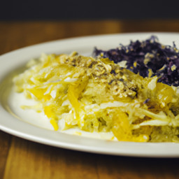 Side Dish: United States – Warm Cider-Mustard Apple Cabbage Slaw recipe
