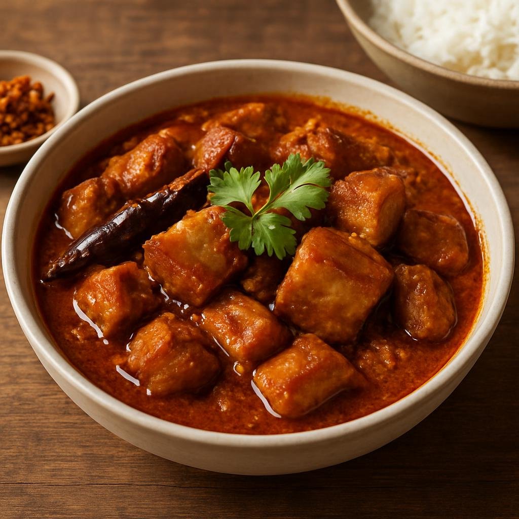 Entree: Thailand – Northern Thailand – แกงฮังเล ➤ Gaeng Hang Lay (A Northern Thai slow-braised pork curry seasoned with ginger, tamarind, turmeric, and roasted spice paste) recipe