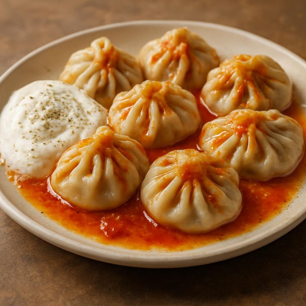 Entree: Armenia – Yerevan & Central Armenia – Մանթի ➤ Manti (Small meat-filled dumplings traditionally served with garlic yogurt and a tomato-butter sauce) recipe