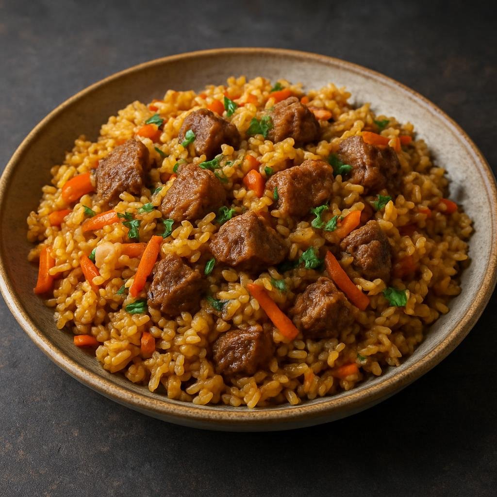 Entree: Ukraine – Odesa & Black Sea – Плов ➤ Plov (Rice pilaf cooked with meat and vegetables) recipe