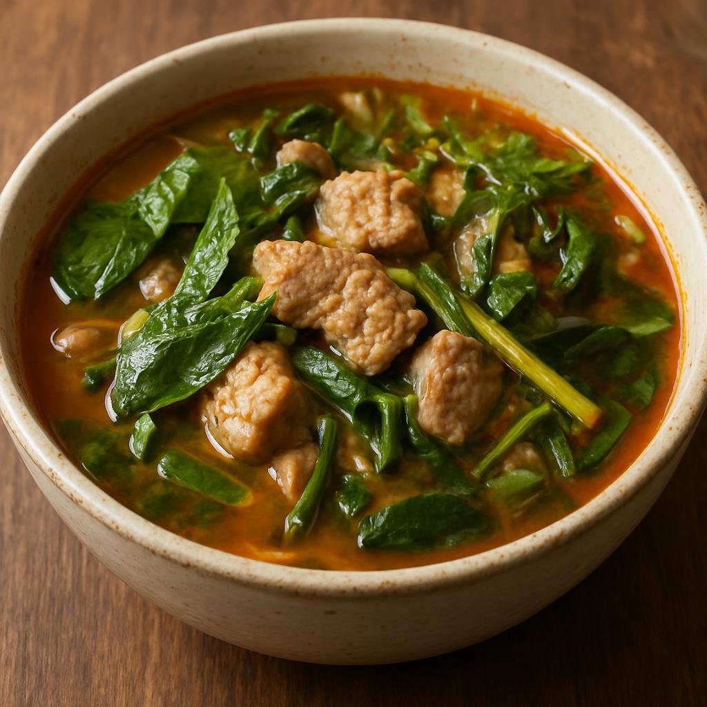 Entree: Thailand – Northern Thailand – แกงอ่อม ➤ Kaeng Om (Northern Thai spicy-herbal curry-soup of pork and seasonal local herbs) recipe