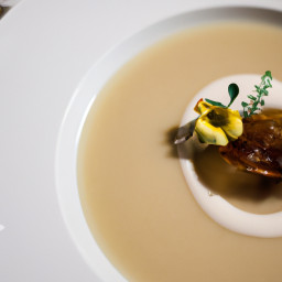 Appetizer: France – Soupe à la Crème de Panais et Pomme (Parsnip and Apple Cream Soup) recipe