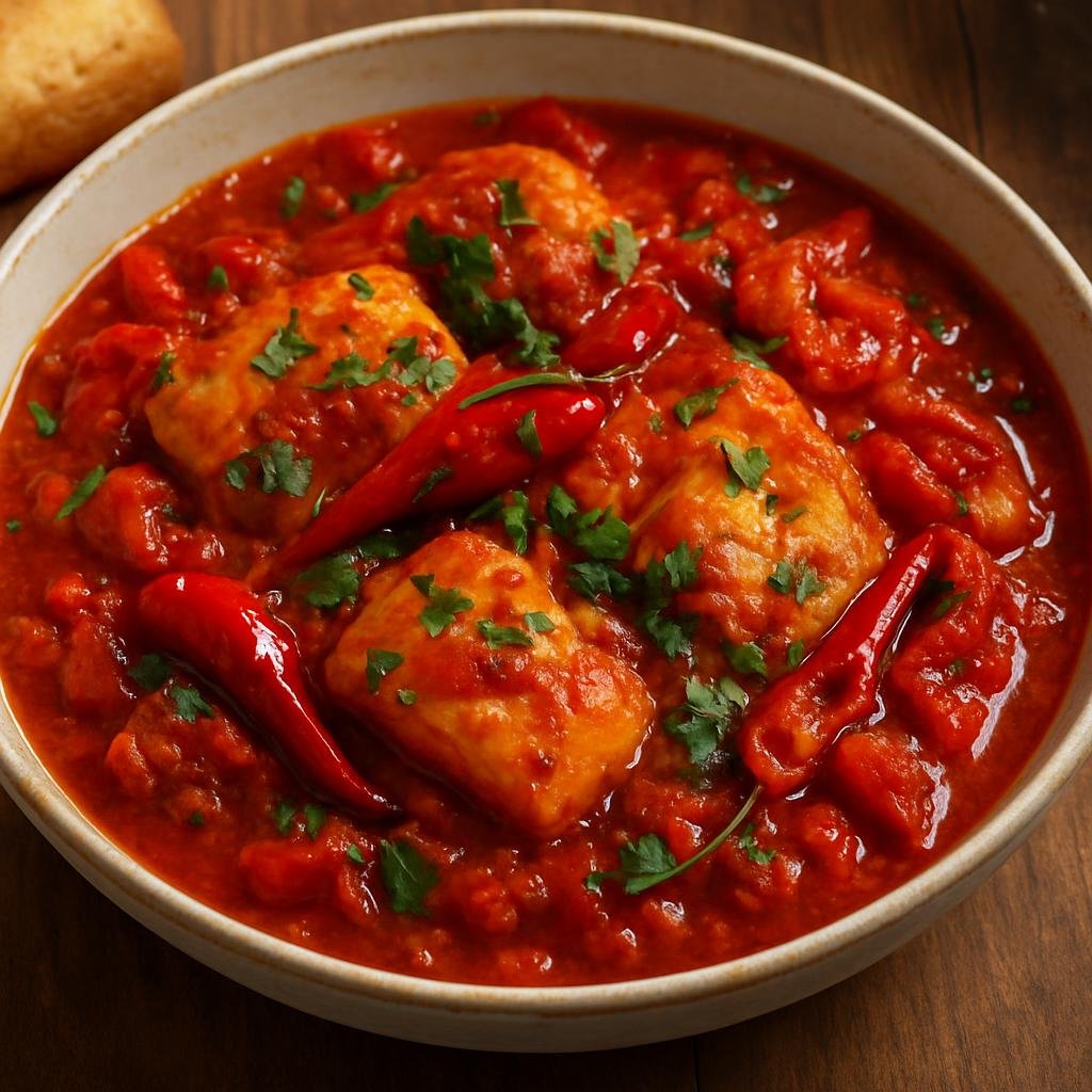 Entree: Israel – Negev – חריימה ➤ Chraime (Spicy North African Jewish tomato and pepper fish stew) recipe