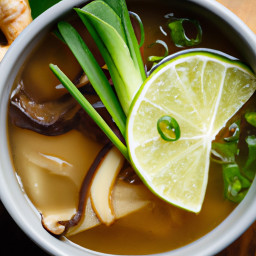 Soup: United States – Ginger-Lime Bok Choy Shiitake Soup recipe
