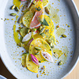 Citrus-Fennel Crunch Salad with Minted Pistachio Gremolata recipe