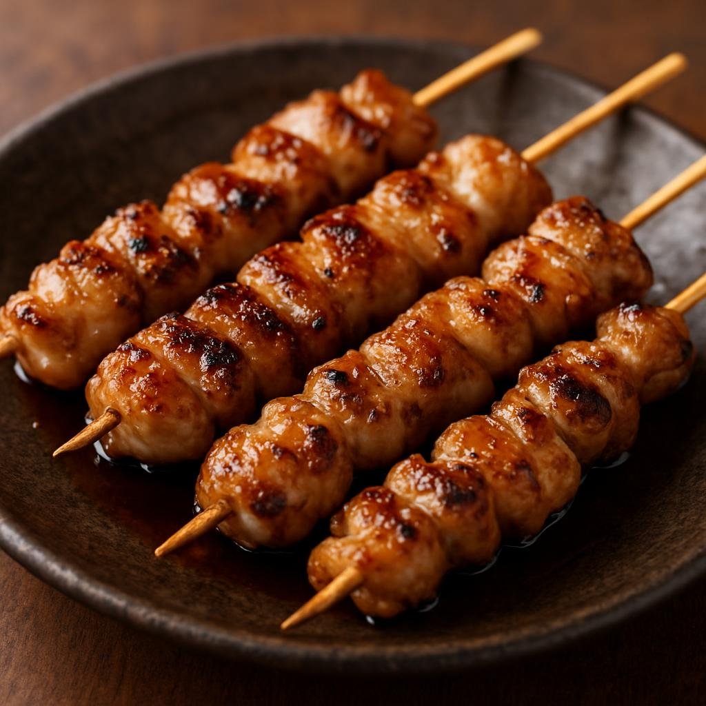 Entree: Japan – Kanto / Tokyo – 焼き鳥 ➤ Yakitori (Skewered and grilled small pieces of chicken, often seasoned with a sweet-salty tare or salt) recipe