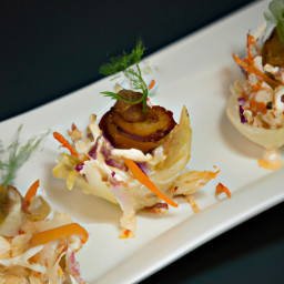 Appetizer: United States – Apple-Fennel Slaw Cups with Maple Dijon recipe