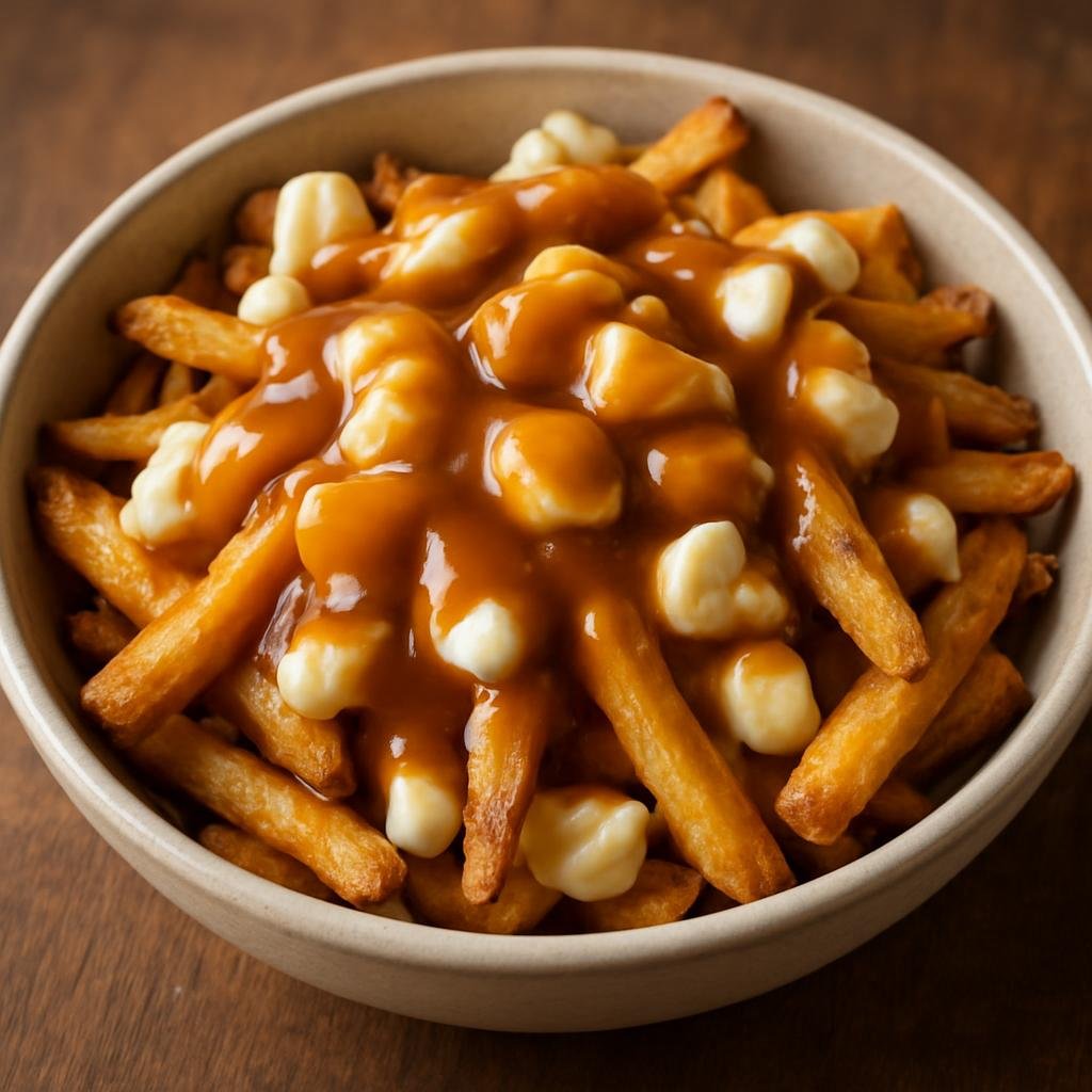 Entree: Canada – Montreal – Poutine (French fries topped with fresh cheese curds and hot brown gravy) recipe