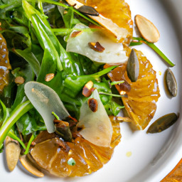 Salad: United States – Charred Citrus, Fennel and Arugula Salad with Juniper Vinaigrette recipe