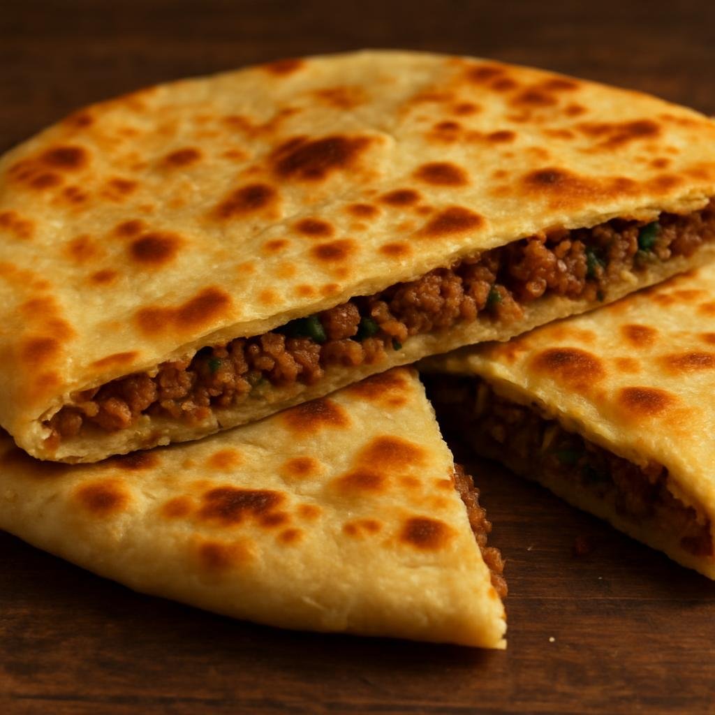 Entree: Pakistan – Lahore Street Food – قیمہ نان ➤ Qeema Naan (Flatbread stuffed with spiced minced meat) recipe