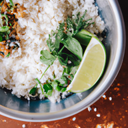 Side Dish: United States – Zesty Coconut-Lime Cilantro Rice recipe
