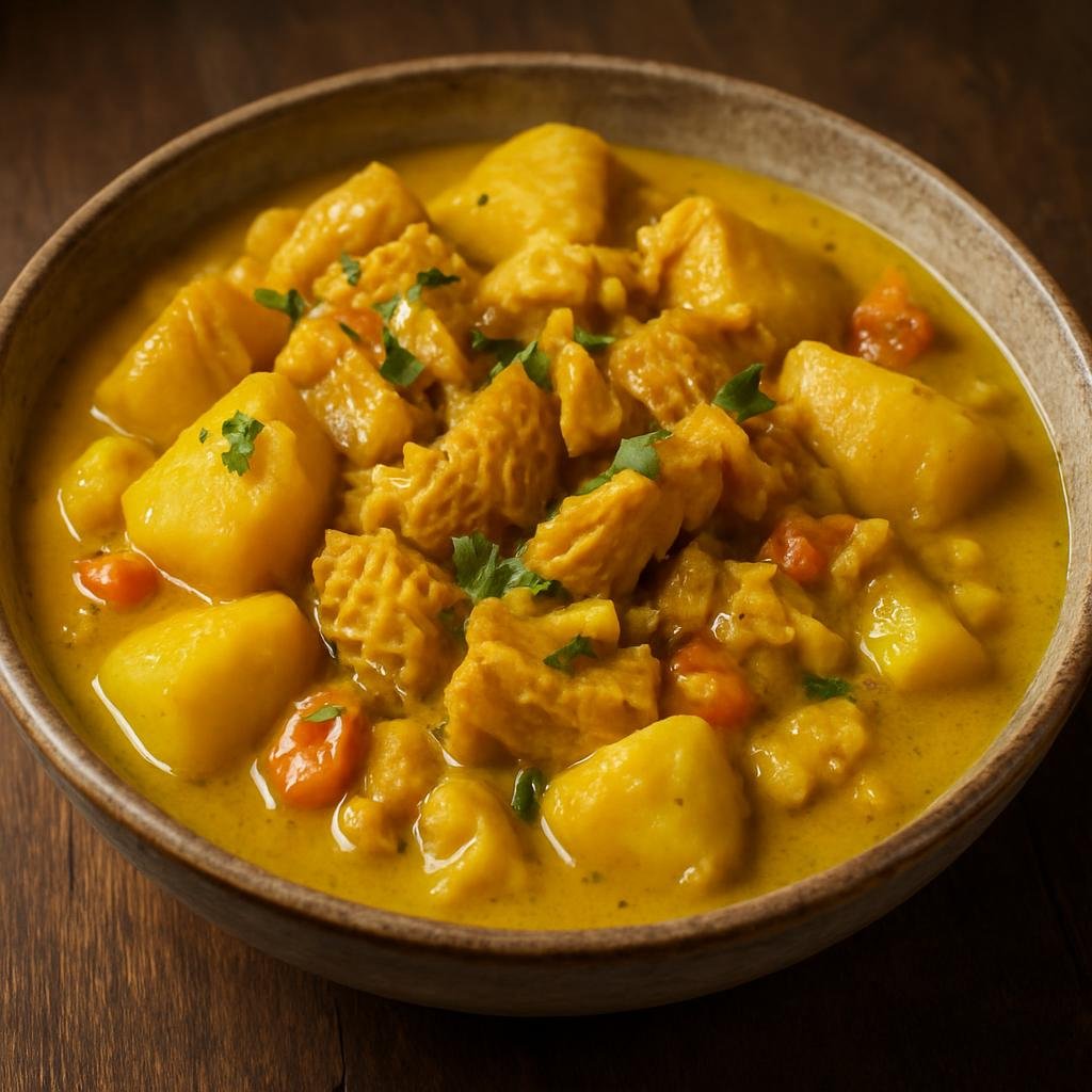 Entree: Peru – Lima / Criollo – Cau Cau (Peruvian tripe and potato stew in a yellow aji and turmeric sauce) recipe