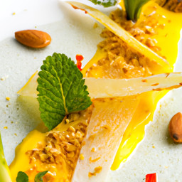 Shaved Fennel-Orange Crunch with Almonds and Mint recipe