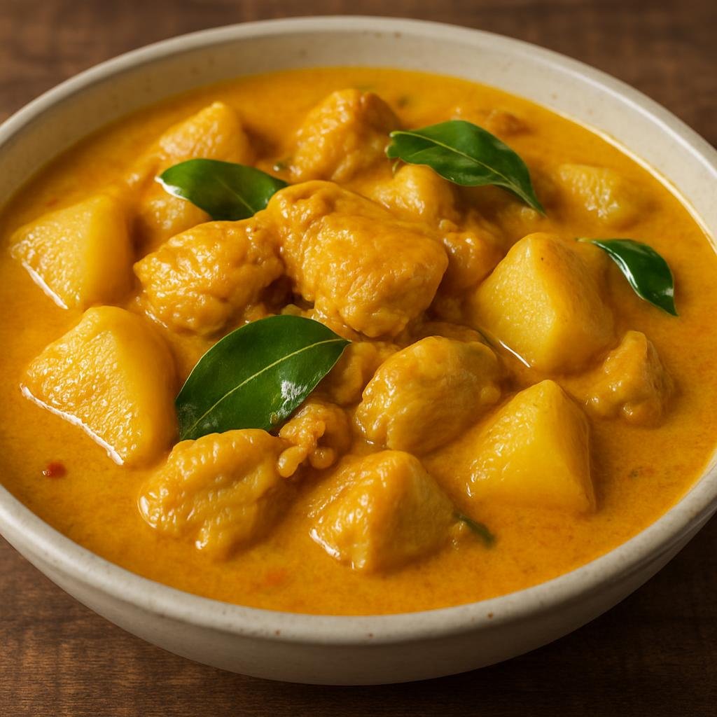 Entree: Thailand – Royal Thai Cuisine – แกงกะหรี่ไก่ ➤ Kaeng kari kai (Thai-style yellow curry with chicken, potatoes, and coconut milk) recipe