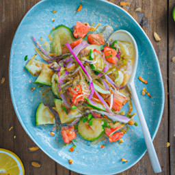 Salad: United States – Pomelo-Cucumber Herb Crunch Salad with Lime Tamarind Dressing recipe