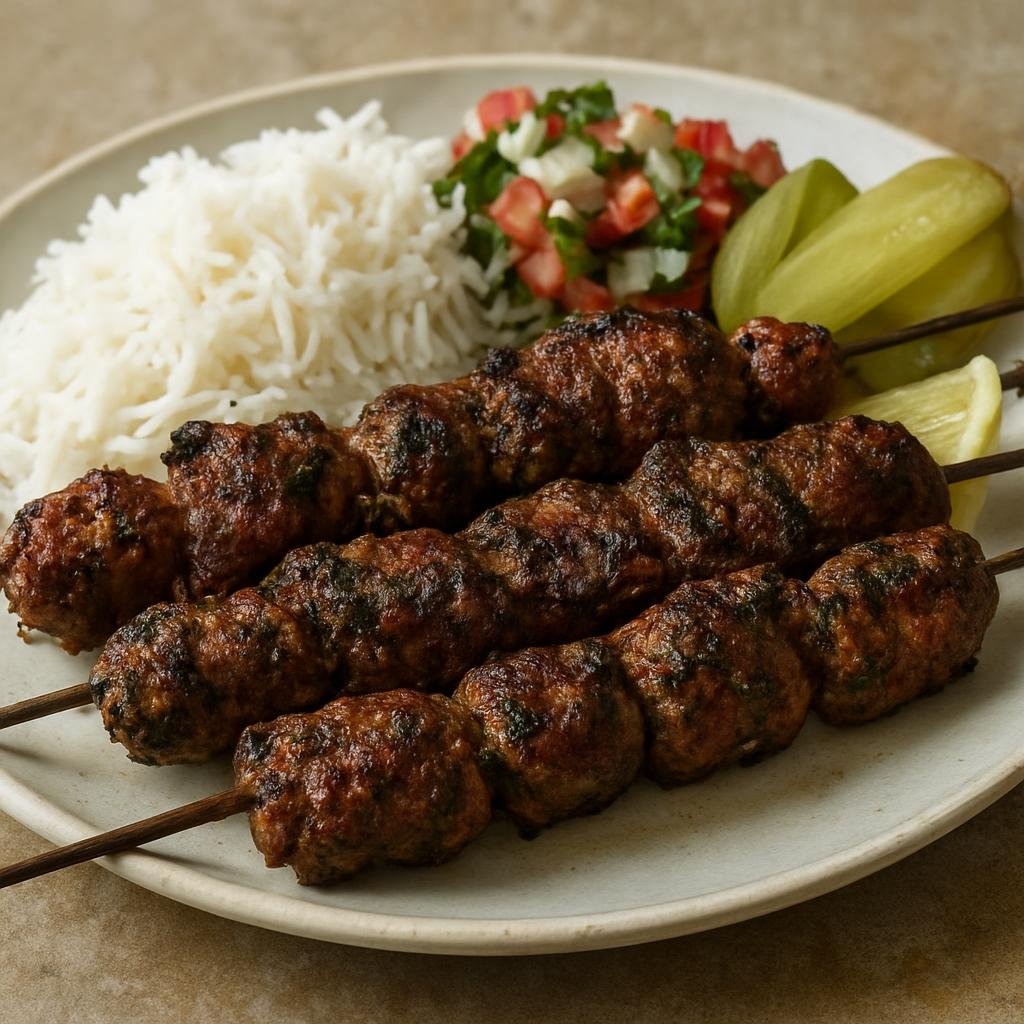 Entree: Iran – Mazandaran – کباب ترش ➤ Kabab-e Torsh (Grilled skewered lamb in a tangy pomegranate-walnut and herb marinade typical of Mazandaran) recipe