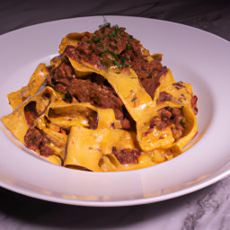 Entrée: Italy – Tagliatelle al Ragù (Tagliatelle with Bolognese Sauce) recipe