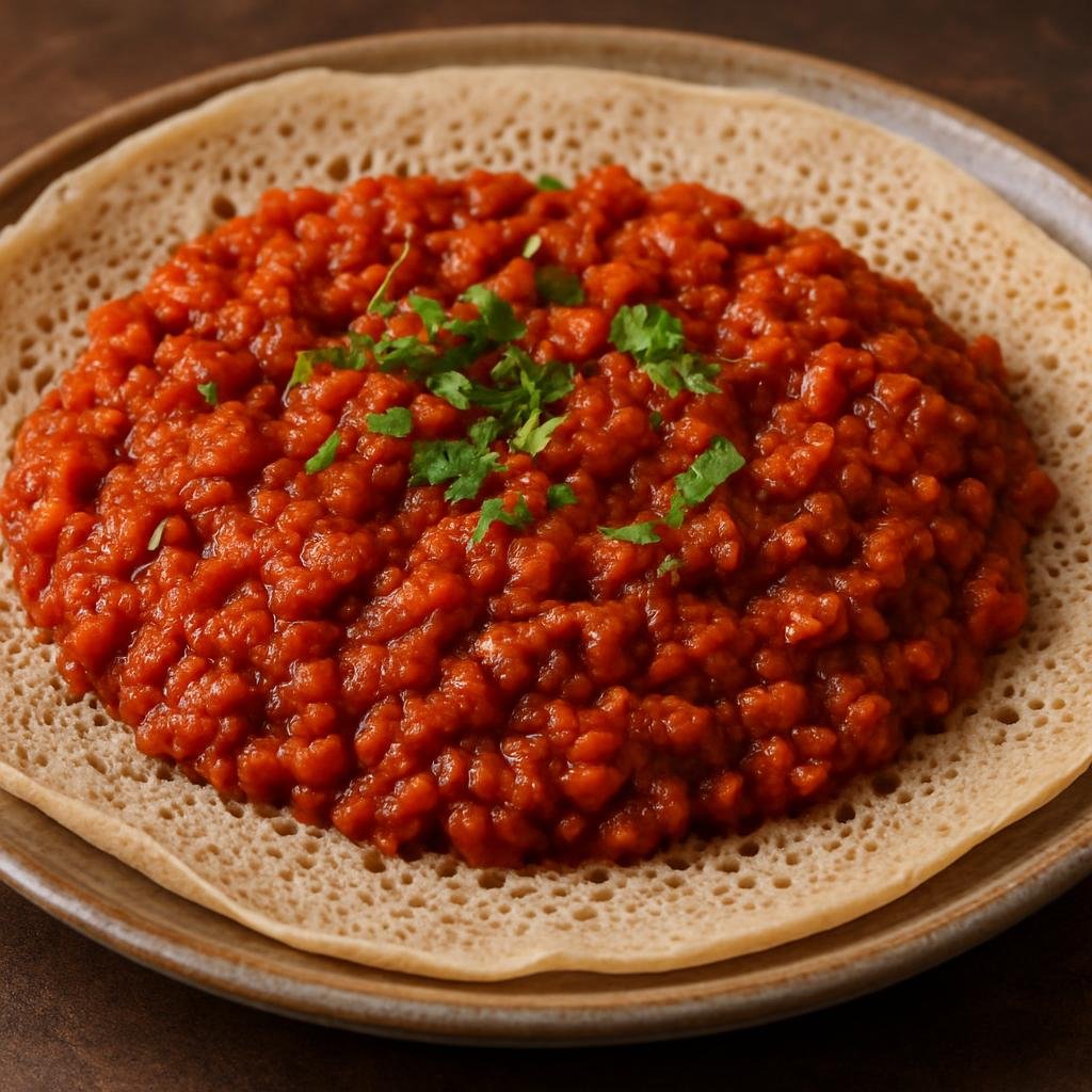 Entree: Ethiopia – Harar – ምስር ወጥ ➤ Misir Wot (Hearty spiced Ethiopian red lentil stew traditionally served with injera) recipe