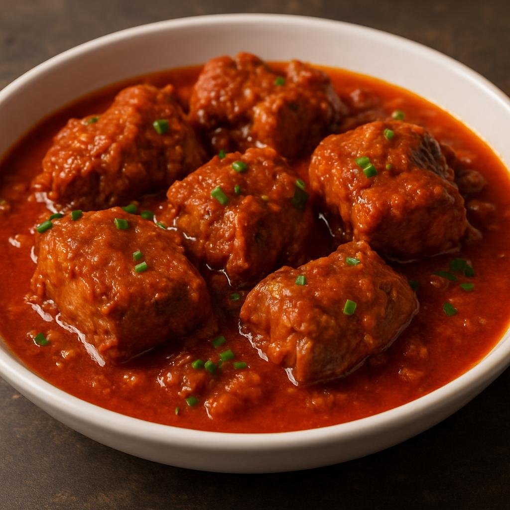 Entree: Greece – Macedonia / Northern Greece – Κοκκινιστό ➤ Kokkinistó (Slow-braised meat in a rich tomato-based red sauce) recipe