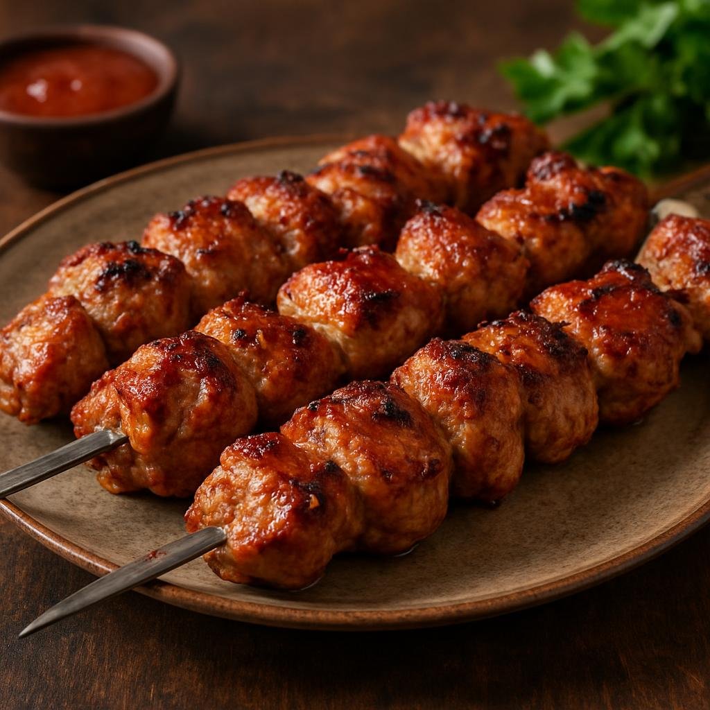Entree: Russia – Kuban – Шашлык ➤ Shashlyk (Skewered, marinated and grilled chunks of meat) recipe