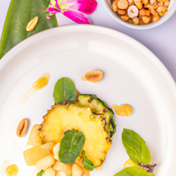 Side Dish: Thailand – อาจาด ▶ Ajad (Pineapple-Cucumber Relish with Mint and Toasted Peanuts) recipe